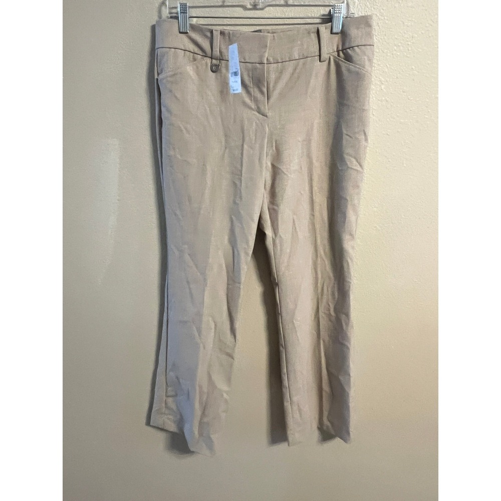 NY&CO Collection Petite Pants Size 10 Beige Straight Leg‎ Career Casual